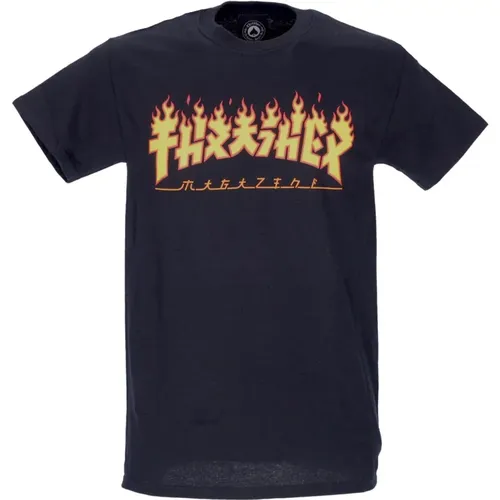 Godzilla Flame Tee /Yellow , male, Sizes: L, M, S - Thrasher - Modalova