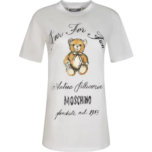 Stylish T-shirts and Polos , female, Sizes: M, XS, S, L, 2XS, XL - Moschino - Modalova