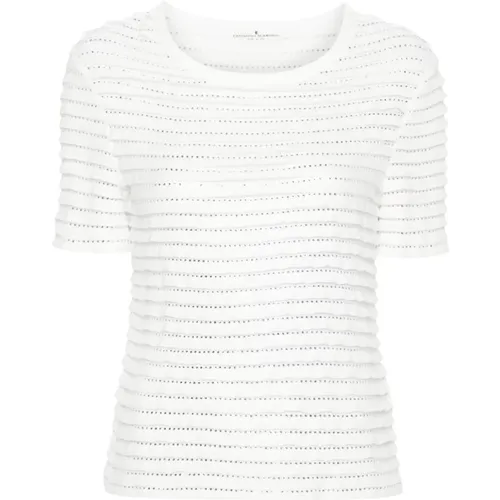 White T-Shirts & Polos for Women , female, Sizes: S, XS - Ermanno Scervino - Modalova