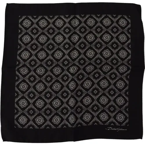 Seidenes Geometrisches Muster Quadratisches Tuch - Dolce & Gabbana - Modalova