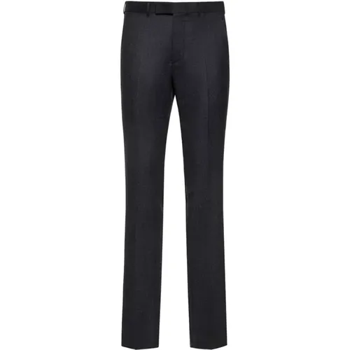 Wool Trousers with Button and Zip Closure , male, Sizes: 2XL - Ermenegildo Zegna - Modalova