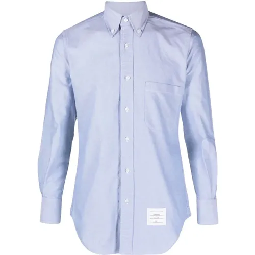 Klares Blaues Button-Down Hemd , Herren, Größe: M - Thom Browne - Modalova