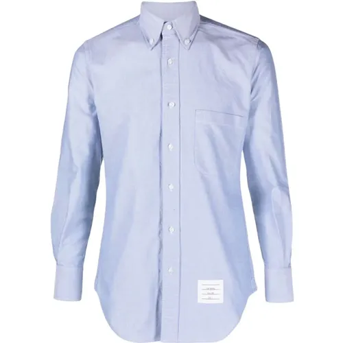 Klares Blaues Button-Down Hemd , Herren, Größe: S - Thom Browne - Modalova