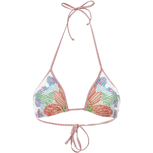 Verstellbares Grenadilla Print Bikini Top,Liberty Bikini Top,Swimwear,Verstellbares Borboni Bikini-Oberteil - La DoubleJ - Modalova