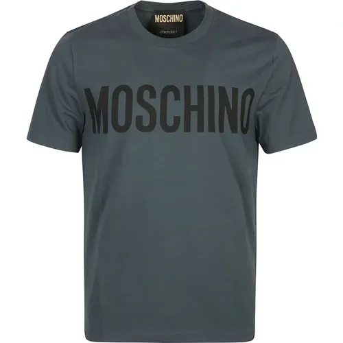 Grünes Fantasie T-Shirt , Herren, Größe: M - Moschino - Modalova