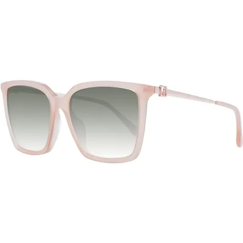 Creme Rechteckige Sonnenbrille mit Grauen Gläsern - Jimmy Choo - Modalova
