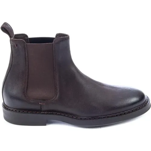 Antiqued Suede Chelsea Boots , male, Sizes: 8 UK, 9 1/2 UK - Henderson - Modalova