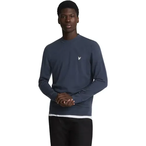 Merino Rundhals Pullover , Herren, Größe: M - Lyle & Scott - Modalova