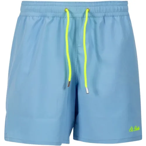 Hellblaue Herren-Badehose , Herren, Größe: M - MC2 Saint Barth - Modalova