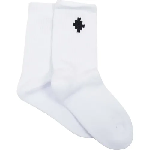 Logo Cross Hohe Socken,Hohe Socken mit militärischem Kreuzlogo - Marcelo Burlon - Modalova