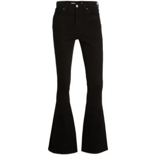 Schwarze Highwaist Flare Jeans , Damen, Größe: W32 - Raizzed - Modalova