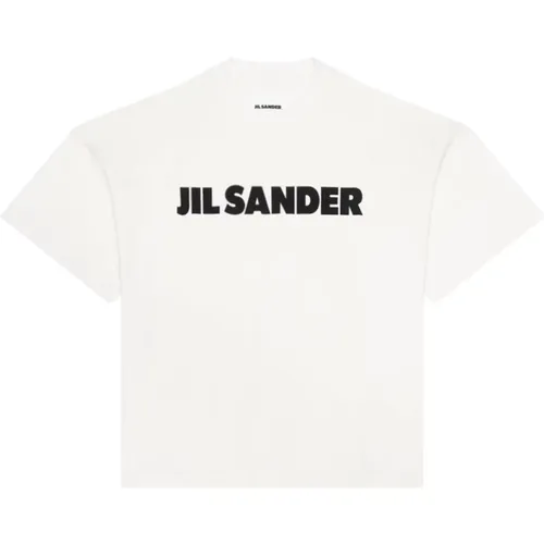 Logo T-Shirt aus schwerer Baumwolle , Herren, Größe: XL - Jil Sander - Modalova