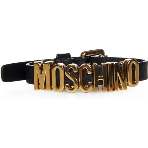 Elegant Leather Bracelet , female, Sizes: ONE SIZE - Moschino - Modalova