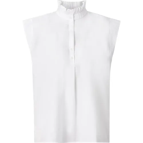 Cotton blouse with ruffle - Rich & Royal - Modalova