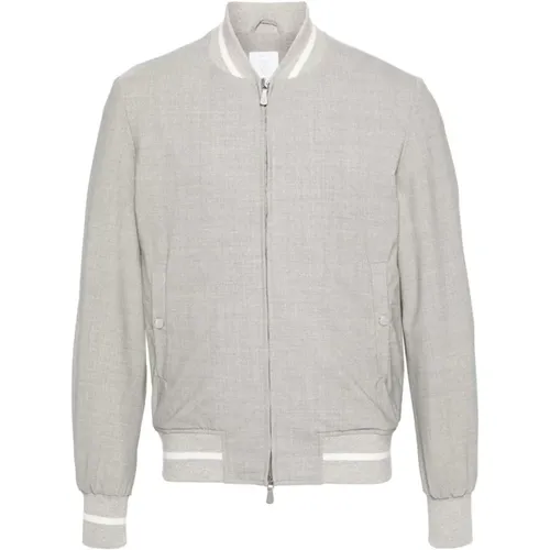 Grey wool bomber jacket , male, Sizes: 2XL - Eleventy - Modalova
