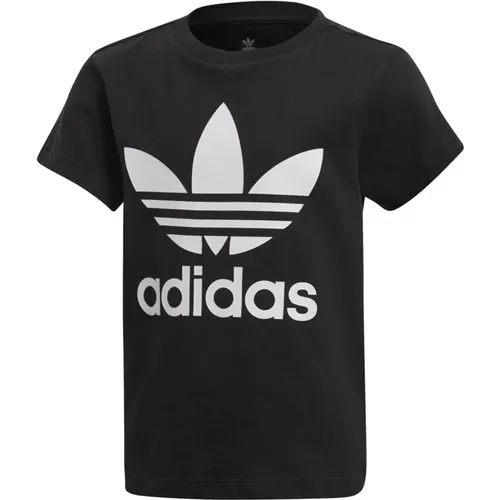 Schwarzes Jungen T-Shirt mit kurzen Ärmeln - adidas Originals - Modalova