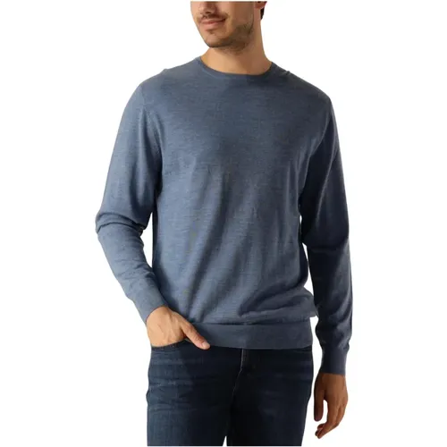 Hellblauer Pullover Crewneck Pullover , Herren, Größe: L - Profuomo - Modalova