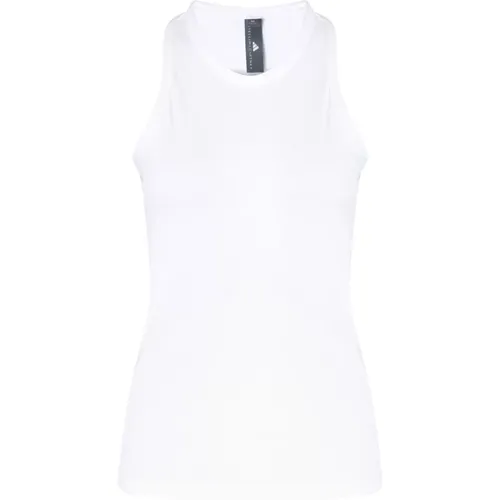 Weißes Rippentanktop , Damen, Größe: L - adidas by stella mccartney - Modalova