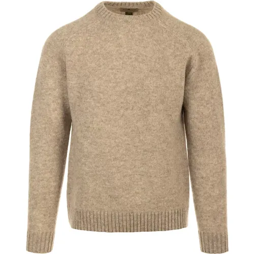 Brauner Crew Neck Jumper Pullover , Herren, Größe: M - Irish Crone - Modalova