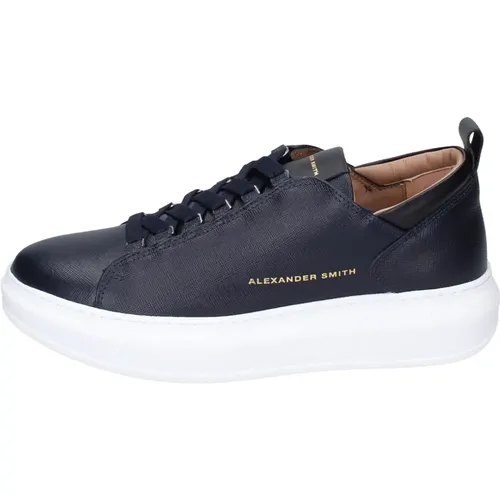 Leder Herren Sneakers Stylische Schuhe , Herren, Größe: 43 EU - Alexander Smith - Modalova