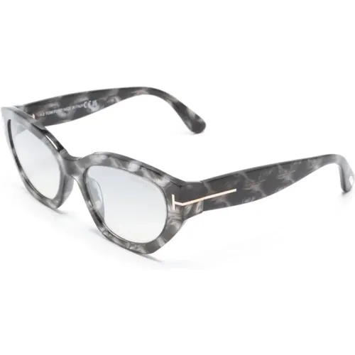 Schwarze Sonnenbrille mit Zubehör , Damen, Größe: 55 MM - Tom Ford - Modalova