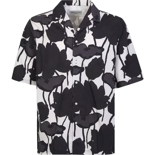 White/ Eren Floral Print Shirt , male, Sizes: L - Officine Générale - Modalova