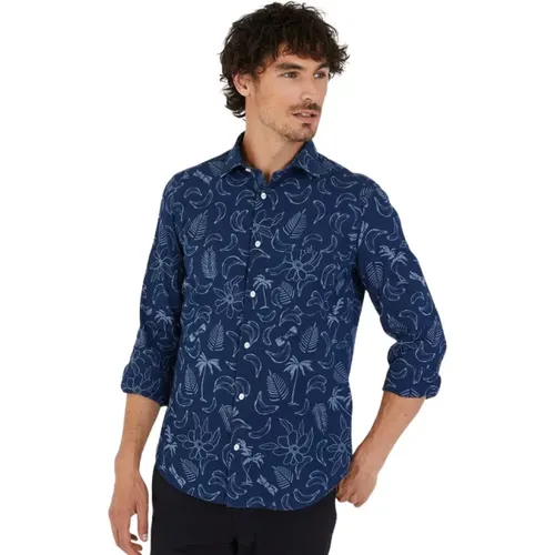 Exotic pattern shirt , male, Sizes: M, S, 2XL, XL - Eden Park - Modalova