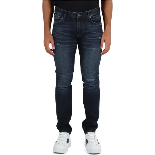 Slim Fit Jeans mit Fünf Taschen , Herren, Größe: W30 - Emporio Armani - Modalova