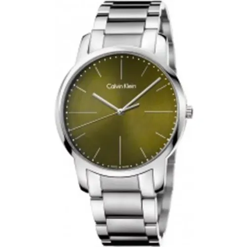 Green Quartz Women`s Watch - K2G2G14L City , female, Sizes: ONE SIZE - Calvin Klein - Modalova