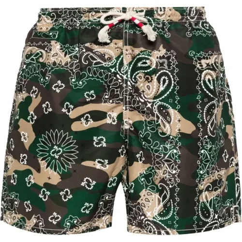 Camouflage Bandana Print Swim Shorts - MC2 Saint Barth - Modalova