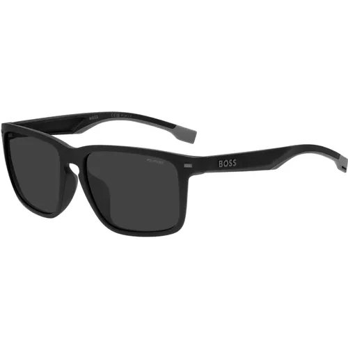 Matte Grey Sunglasses , male, Sizes: 59 MM - Hugo Boss - Modalova