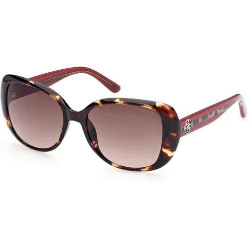 Stilvolle Sonnenbrille mit braunen Verlaufsgläsern,Gradient Smoke Sonnenbrille Goldrahmen - Guess - Modalova