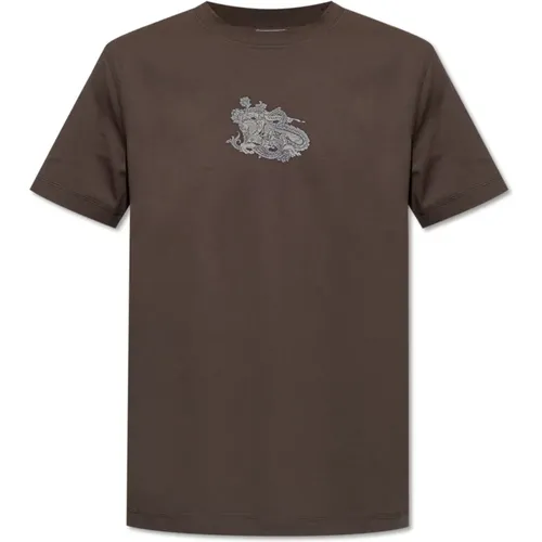 T-shirt with logo , male, Sizes: 2XL, M, L, S, XL - Burberry - Modalova