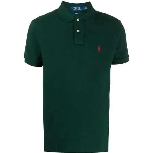 Slim Fit Poloshirt mit gesticktem Logo , Herren, Größe: 2XL - Ralph Lauren - Modalova
