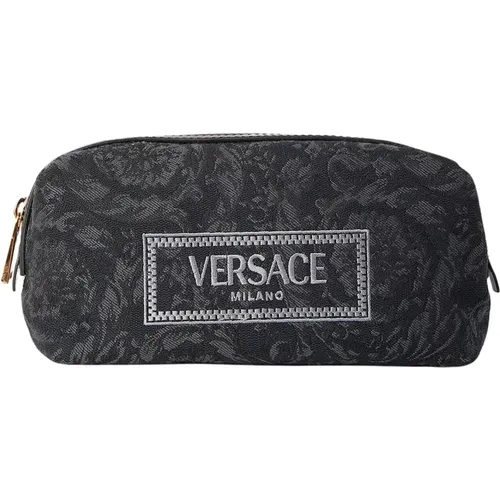 Barocco Athena Jacquard Vanity Pouch , female, Sizes: ONE SIZE - Versace - Modalova