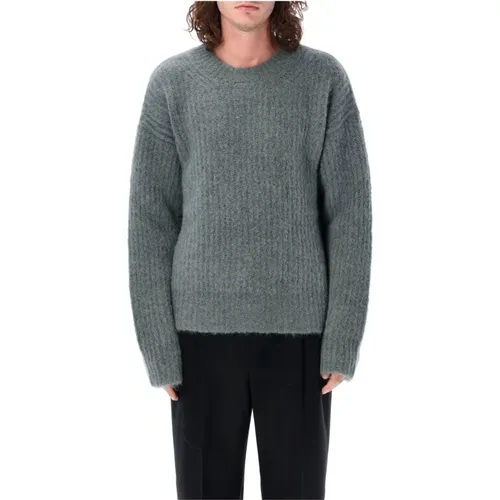 Chunky Hair Mohair Sweater Clay , male, Sizes: 2XL, L, XL - Ami Paris - Modalova