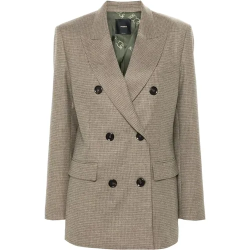 Multicolour Wool Viscose Casual Blazer , female, Sizes: 2XS, M, S, L, XS - pinko - Modalova