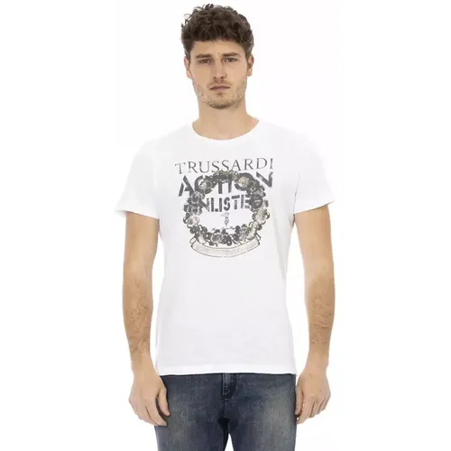 Stylish T-Shirt with Frontprint , male, Sizes: XL - Trussardi - Modalova