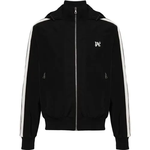Sporty Jacket with Monogram Embroidery , male, Sizes: XL, L, 2XL - Palm Angels - Modalova