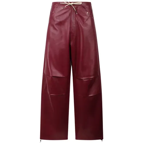 Nappa Leather Military Trousers , female, Sizes: 2XS - Darkpark - Modalova