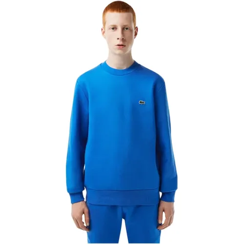 Herren Blauer Basic Pullover Warm. Strapazierfähig. Zeitlos. , Herren, Größe: M - Lacoste - Modalova