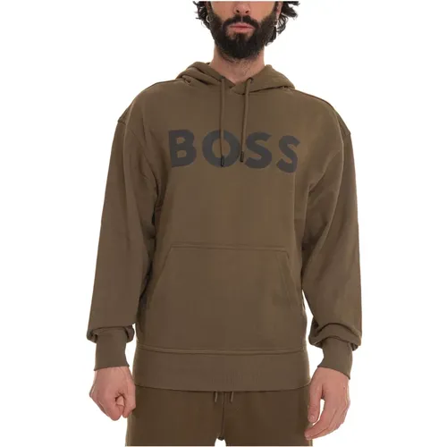 Maxi Logo Kapuzenpullover , Herren, Größe: M - Boss - Modalova