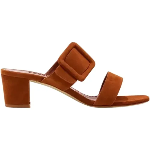 Heeled Sandals Gable Style , female, Sizes: 4 UK - Manolo Blahnik - Modalova