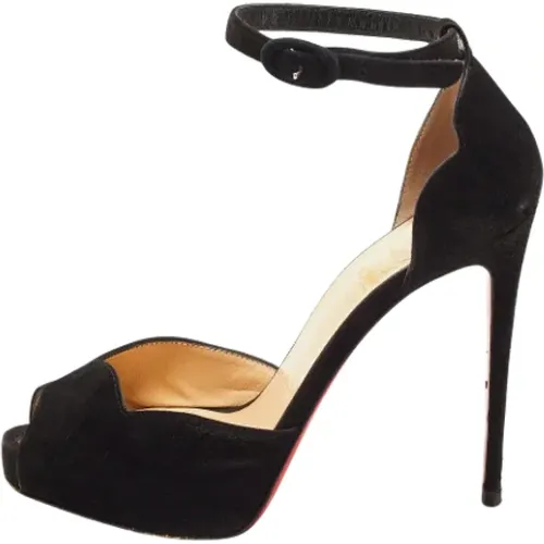 Pre-owned Suede sandals , female, Sizes: 2 UK - Christian Louboutin Pre-owned - Modalova