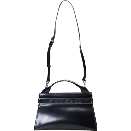 Schwarze Retro-Handtasche , Damen, Größe: ONE Size - Karl Lagerfeld - Modalova