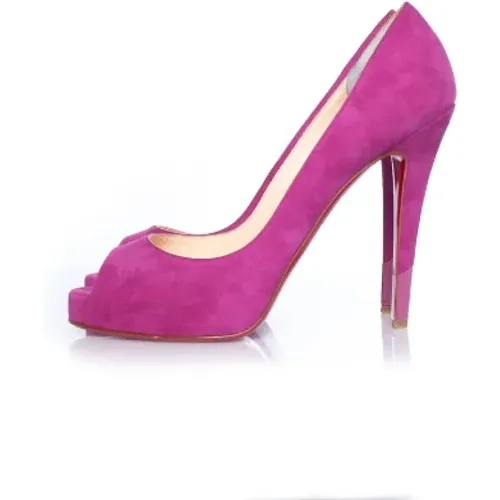 Pre-owned Suede heels , female, Sizes: 6 UK - Christian Louboutin Pre-owned - Modalova