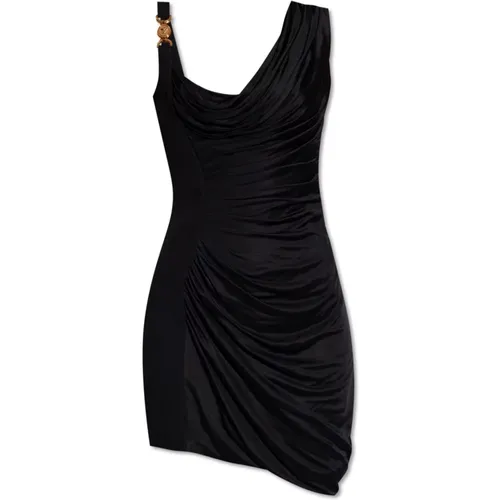 Versace Womens Graphic Rococo Print Midi Silk Satin Shirt Dress Black -  Shop Linda's Stuff