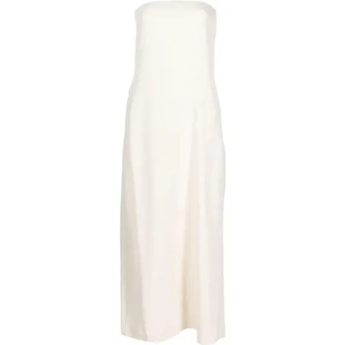 Cream Strapless Maxi Dress Elegant , female, Sizes: 2XS - Theory - Modalova