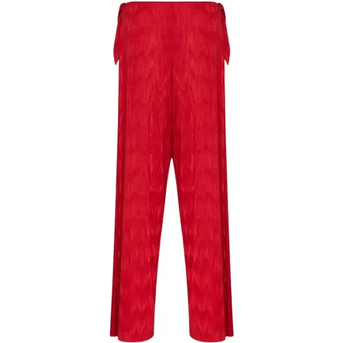 Rotes Lycra Pareo mit Stoffknoten , Damen, Größe: M - Me-Fui - Modalova