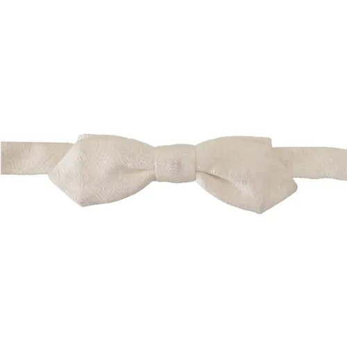 Weiße Seidenfliege - Gebundenes Modell - 4cm Breite - Dolce & Gabbana - Modalova